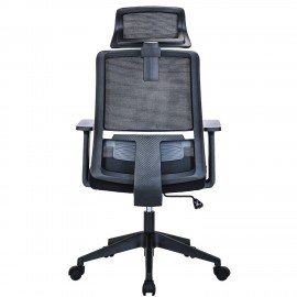 Кресло BRABIX PREMIUM "Agent ER-404", поясничная поддержка, регулируемый подголовник, ткань/сетка, черное, 532970