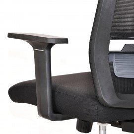 Кресло BRABIX PREMIUM "Agent ER-404", поясничная поддержка, регулируемый подголовник, ткань/сетка, черное, 532970