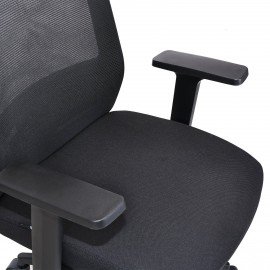 Кресло BRABIX PREMIUM "Agent ER-404", поясничная поддержка, регулируемый подголовник, ткань/сетка, черное, 532970