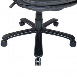 Кресло HAWASAN "Voyager HD-010", НАГРУЗКА до 180 кг, подножка, экокожа, черное, 532971