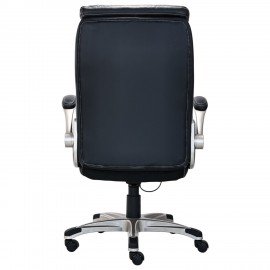 Кресло HAWASAN "Target EX-567", откидные подлокотники, рециклированная кожа, черное, 532974