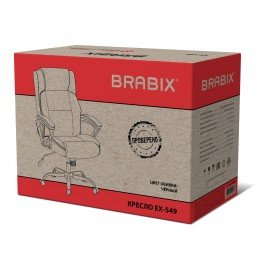 Кресло BRABIX PREMIUM "Oslo EX-549", рециклированная кожа, разборное пятилучие, черное, 532978
