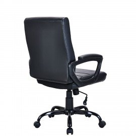 Кресло BRABIX "Win MG-353", кожзам, разборное пятилучие, черное, 532981