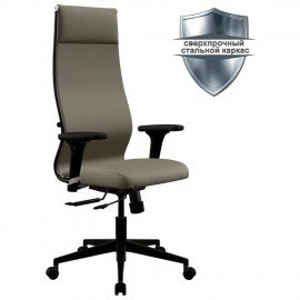 Кресло МЕТТА "ErgoLife" 10 B1-162D, пластик, синхромеханизм, 2D-подлокотники, ткань, бежевое