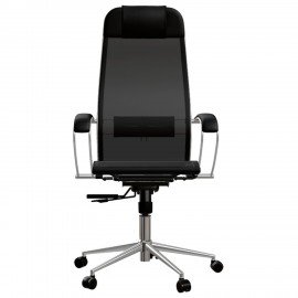 Кресло МЕТТА "ErgoLife" 10 B1-104K, хром, синхромеханизм, прочная сетка, черное