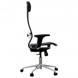 Кресло МЕТТА "ErgoLife" 10 B1-104D, хром, синхромеханизм, 2D-подлокотники, прочная сетка, черное