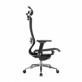 Кресло офисное МЕТТА "SAMURAI" S-3.05, с подголовником, сверхпрочная ткань-сетка, черное