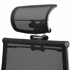 Кресло офисное МЕТТА "SAMURAI" S-3.05, с подголовником, сверхпрочная ткань-сетка, черное