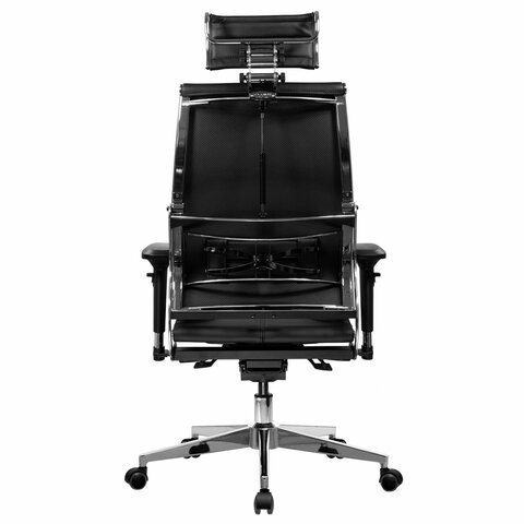 Кресло МЕТТА "YOGA" Y 2DM B2-10D, 2D-спинка, 3D-подголовник, 4D-подлокотники, экокожа, черное