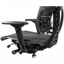 Кресло МЕТТА "YOGA" Y 4DT B2-14D, адаптивная спинка, 3D-подголовник, сверхпрочная сетка, черное