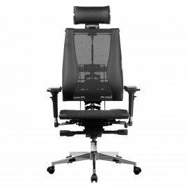 Кресло МЕТТА "YOGA" Y 4DT B2-14D, адаптивная спинка, 3D-подголовник, сверхпрочная сетка, черное