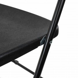 Стулья складные BRABIX "Golf CF-002", КОМПЛЕКТ 4 шт., черный каркас, пластик черный, 533030