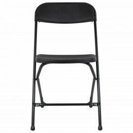 Стулья складные BRABIX "Golf CF-002", КОМПЛЕКТ 4 шт., черный каркас, пластик черный, 533030