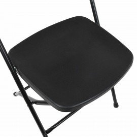 Стулья складные BRABIX "Golf CF-002", КОМПЛЕКТ 4 шт., черный каркас, пластик черный, 533030