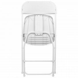 Стулья складные BRABIX "Golf CF-002", КОМПЛЕКТ 4 шт., белый каркас, пластик белый, 533031