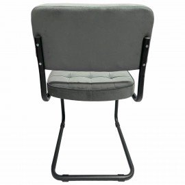 Стулья КОМПЛЕКТ 2 шт., РС14М, черный каркас, велюр, графит, разобранные