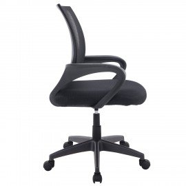 Кресло CROMEX Hit CH-695, с подлокотниками, сетка, черное, ткань TW, 533065