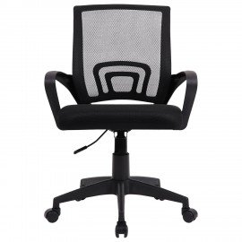 Кресло CROMEX Hit CH-695, с подлокотниками, сетка, черное, ткань TW, 533065