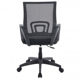 Кресло CROMEX Hit CH-695, с подлокотниками, сетка, черное, ткань TW, 533065