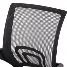 Кресло CROMEX Hit CH-695, ХРОМ, с подлокотниками, сетка, черное, ткань TW, 533066