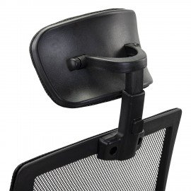 Кресло CROMEX Debut CH-697, ХРОМ, с подлокотниками, мех. качания, сетка, черное, ткань, 533068