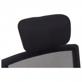 Кресло CROMEX Debut CH-697, ХРОМ, с подлокотниками, мех. качания, сетка, черное, ткань, 533068