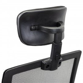 Кресло CROMEX Debut CH-697, ХРОМ, с подлокотниками, мех. качания, сетка, черное, ткань, 533068