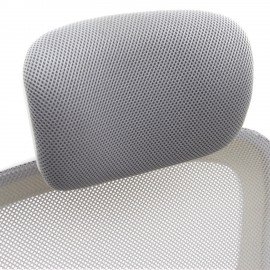 Кресло CROMEX Dynamic CH-699, откидные подлокотники, пластик белый, сетка, серое, TW, 533070