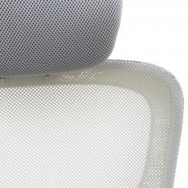 Кресло CROMEX Dynamic CH-699, откидные подлокотники, пластик белый, сетка, серое, TW, 533070