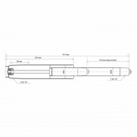 Газлифт B-140 стандартный, ХРОМ, длина в открытом виде 413 мм., d50 мм., класс 2, WBZ, 533074