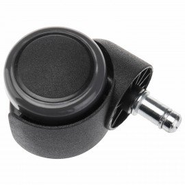 Колеса (ролики) для кресла, прорезиненные, КОМПЛЕКТ 5шт, шток d11мм, черные, в пакете, WBZ, 533083