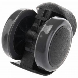 Колеса (ролики) для кресла, прорезиненные, КОМПЛЕКТ 5шт, шток d11мм, черные, в пакете, WBZ, 533083