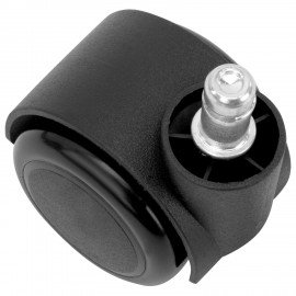 Колеса (ролики) BRABIX для кресла, прорезиненные, SLIM, КОМПЛЕКТ 5шт, шток d11мм, черные, 533084