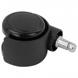 Колеса (ролики) BRABIX для кресла, прорезиненные, SLIM, КОМПЛЕКТ 5шт, шток d11мм, черные, 533084