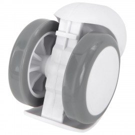 Колеса (ролики) BRABIX для кресла, прорезиненные, КОМПЛЕКТ 5шт, шток d11мм, белые, в коробе, 533085