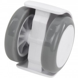 Колеса (ролики) BRABIX для кресла, прорезиненные, SLIM, КОМПЛЕКТ 5шт, шток d11мм, белые, 533086