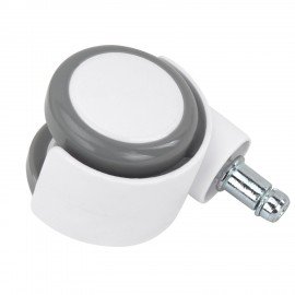 Колеса (ролики) BRABIX для кресла, прорезиненные, SLIM, КОМПЛЕКТ 5шт, шток d11мм, белые, 533086