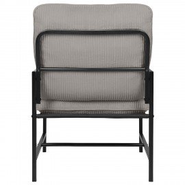 Кресло BRABIX "Gentle LC-300", ЛОФТ, пружинный блок, ткань велсофт (плюш), серое, 533142