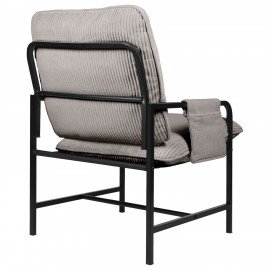 Кресло BRABIX "Gentle LC-300", ЛОФТ, пружинный блок, ткань велсофт (плюш), серое, 533142