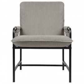 Кресло BRABIX "Gentle LC-300", ЛОФТ, пружинный блок, ткань велсофт (плюш), серое, 533142