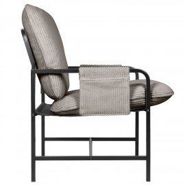 Кресло BRABIX "Gentle LC-300", ЛОФТ, пружинный блок, ткань велсофт (плюш), серое, 533142