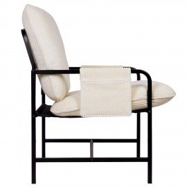 Кресло BRABIX "Gentle LC-300", ЛОФТ, пружинный блок, ткань велсофт (плюш), молочное, 533144