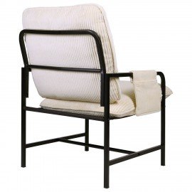 Кресло BRABIX "Gentle LC-300", ЛОФТ, пружинный блок, ткань велсофт (плюш), молочное, 533144