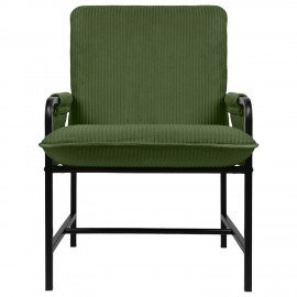 Кресло BRABIX "Gentle LC-300", ЛОФТ, пружинный блок, ткань велсофт (плюш), оливковое, 533145