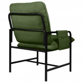 Кресло BRABIX "Gentle LC-300", ЛОФТ, пружинный блок, ткань велсофт (плюш), оливковое, 533145