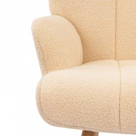 Кресло BRABIX Soft LC-305, фактурная ткань букле (экомех), кремовое, 533146