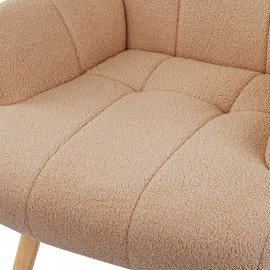 Кресло BRABIX Soft LC-305, фактурная ткань букле (экомех), светло-бежевое, 533147