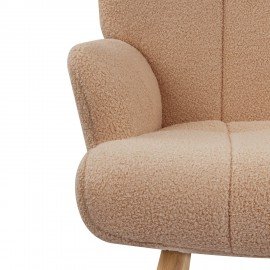 Кресло BRABIX Soft LC-305, фактурная ткань букле (экомех), светло-бежевое, 533147