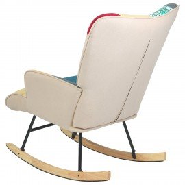 Кресло-качалка BRABIX "Rock LC-310", ткань, пэчворк (лоскутное), 533149
