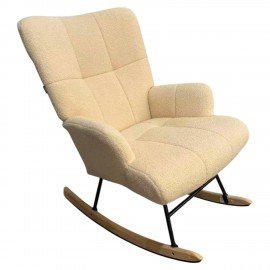 Кресло-качалка BRABIX Rock LC-310, фактурная ткань букле (экомех), кремовое, XXXXXX, 533150
